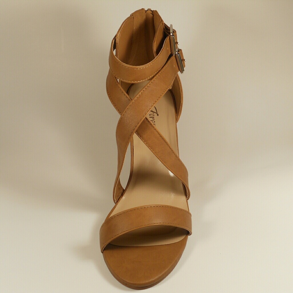 TAN STAPPY WEDGES - Picture 2 of 4